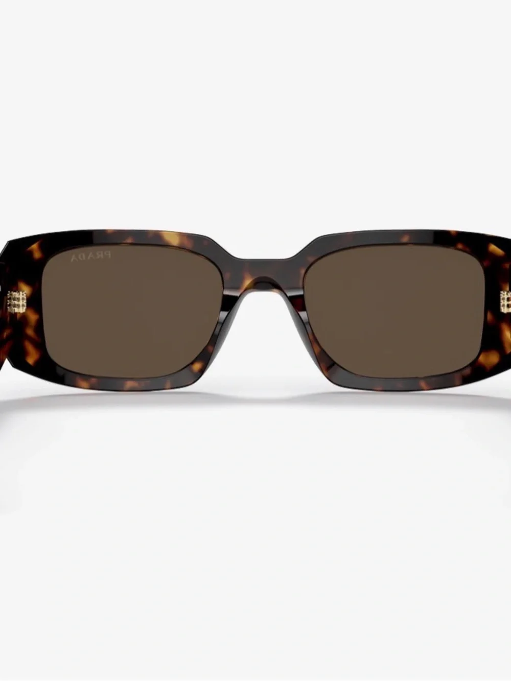 Prada Tortoiseshell Rectangular Sunglasses - Brown Lenses